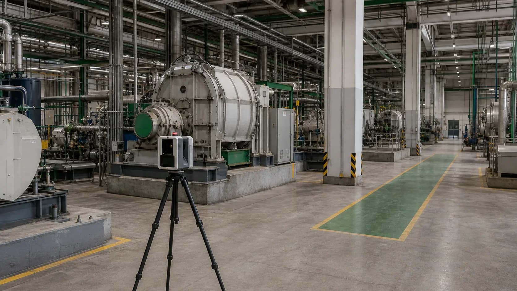 Наземное 3D-сканирование производственного цеха перед модернизацией