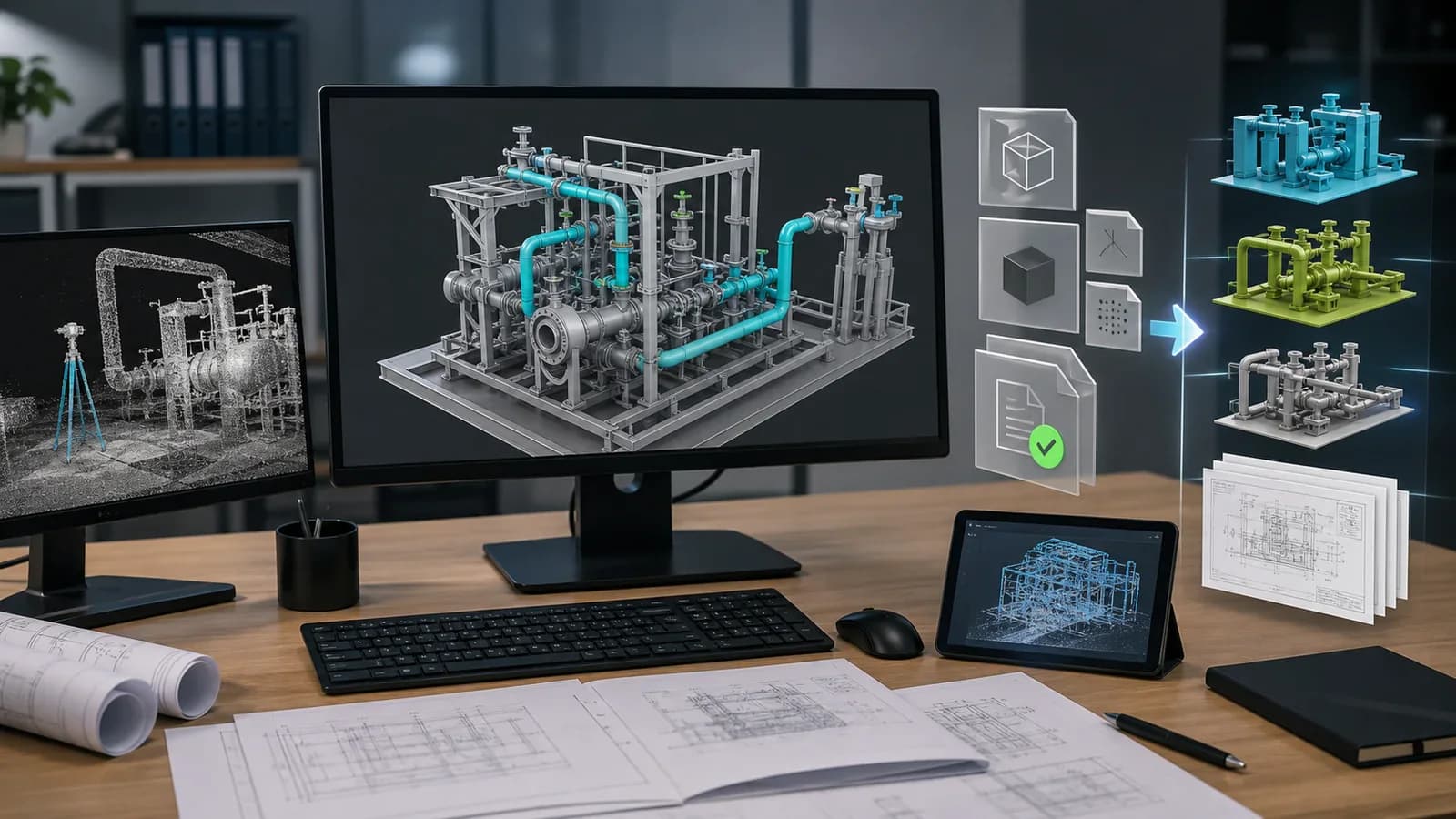 Форматы передачи 3D CAD модели по облаку точек для рабочей команды